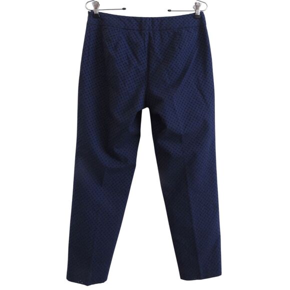 Isaac Mizrahi Crop Pants Sz 4 Navy Blue Swiss Dot - Picture 4 of 6